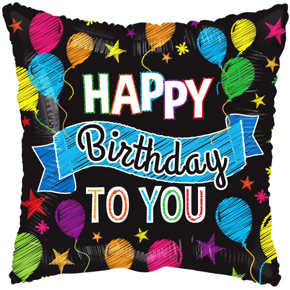 Mylar Happy Birthday Balloons | 04 Inch (AIR-FILL ONLY)