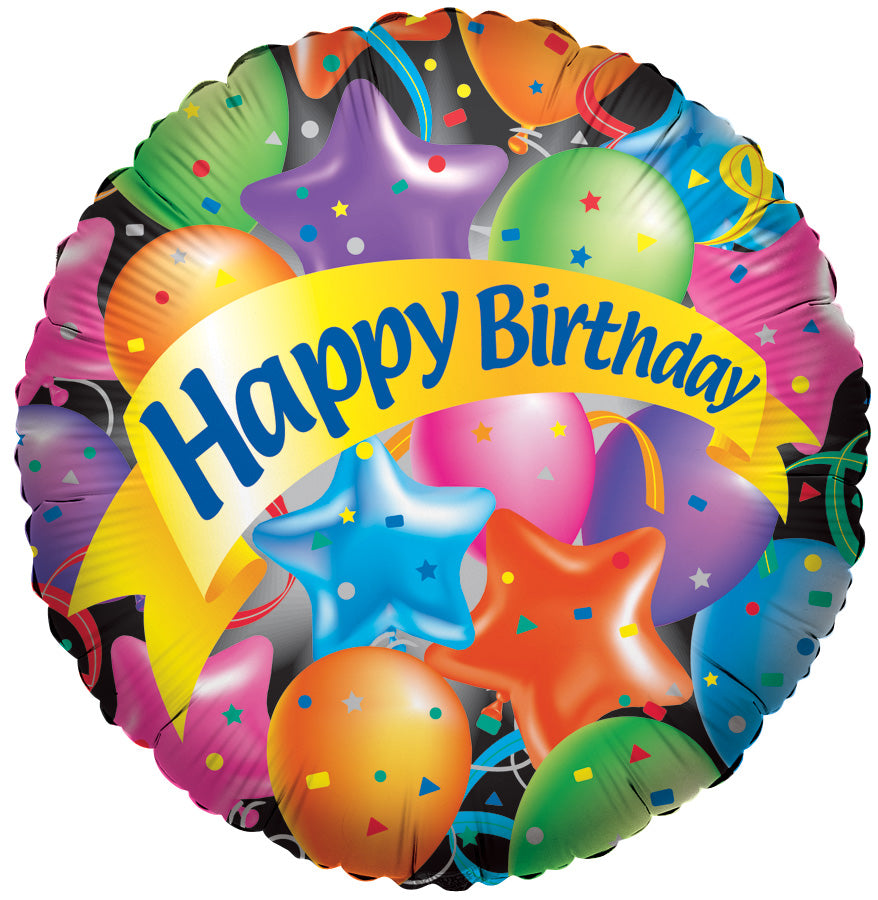 Mylar Happy Birthday Balloons | 04 Inch (AIR-FILL ONLY)