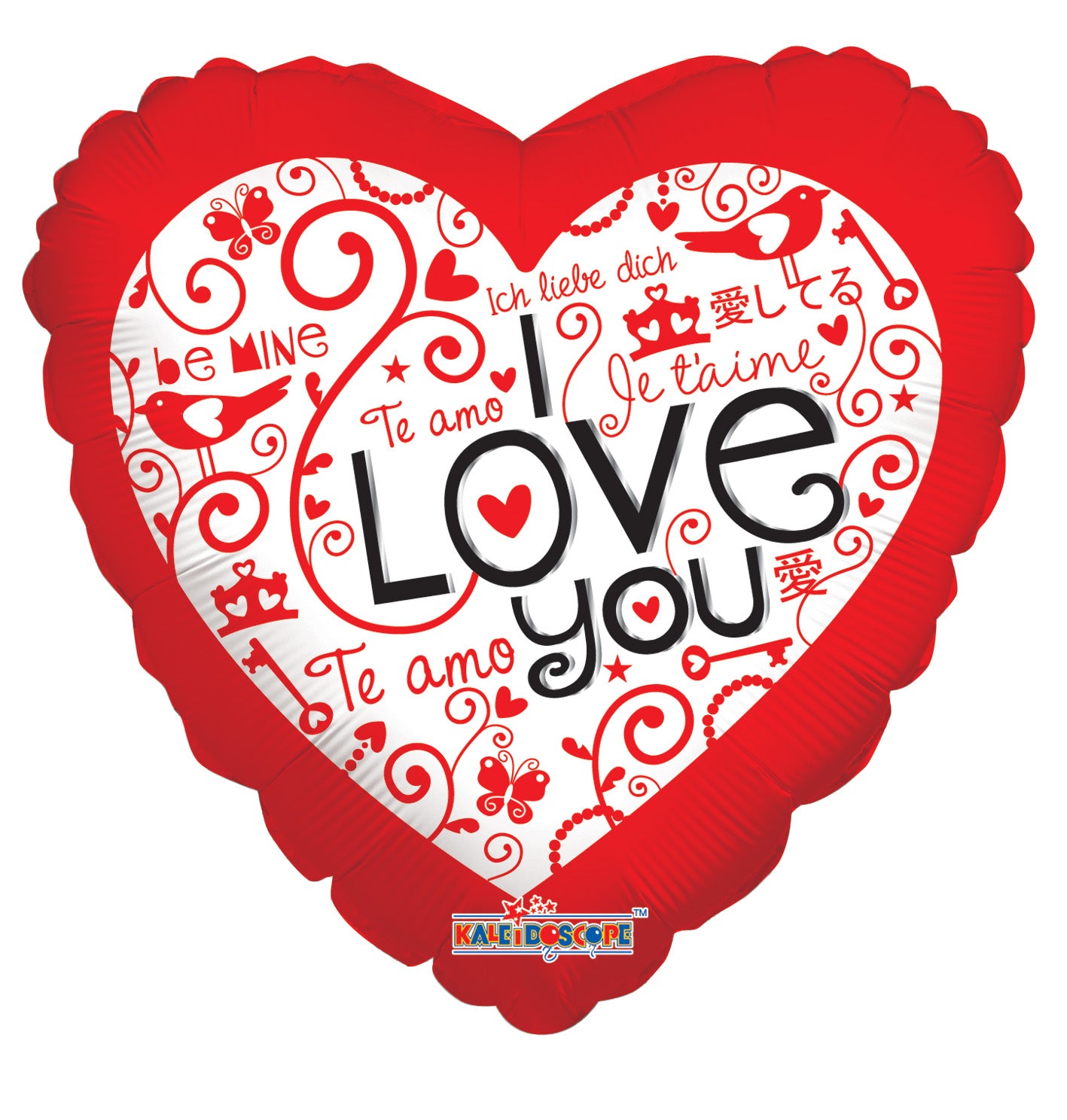 Mylar I Love You Balloons | 09 Inch (AIR-FILL ONLY)