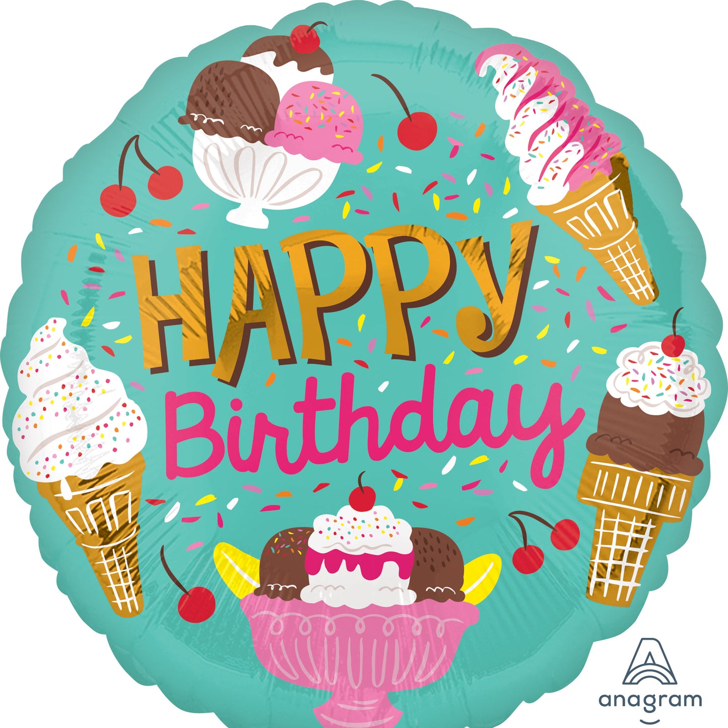 Mylar Happy Birthday Balloons | 09 Inch (AIR-FILL ONLY)