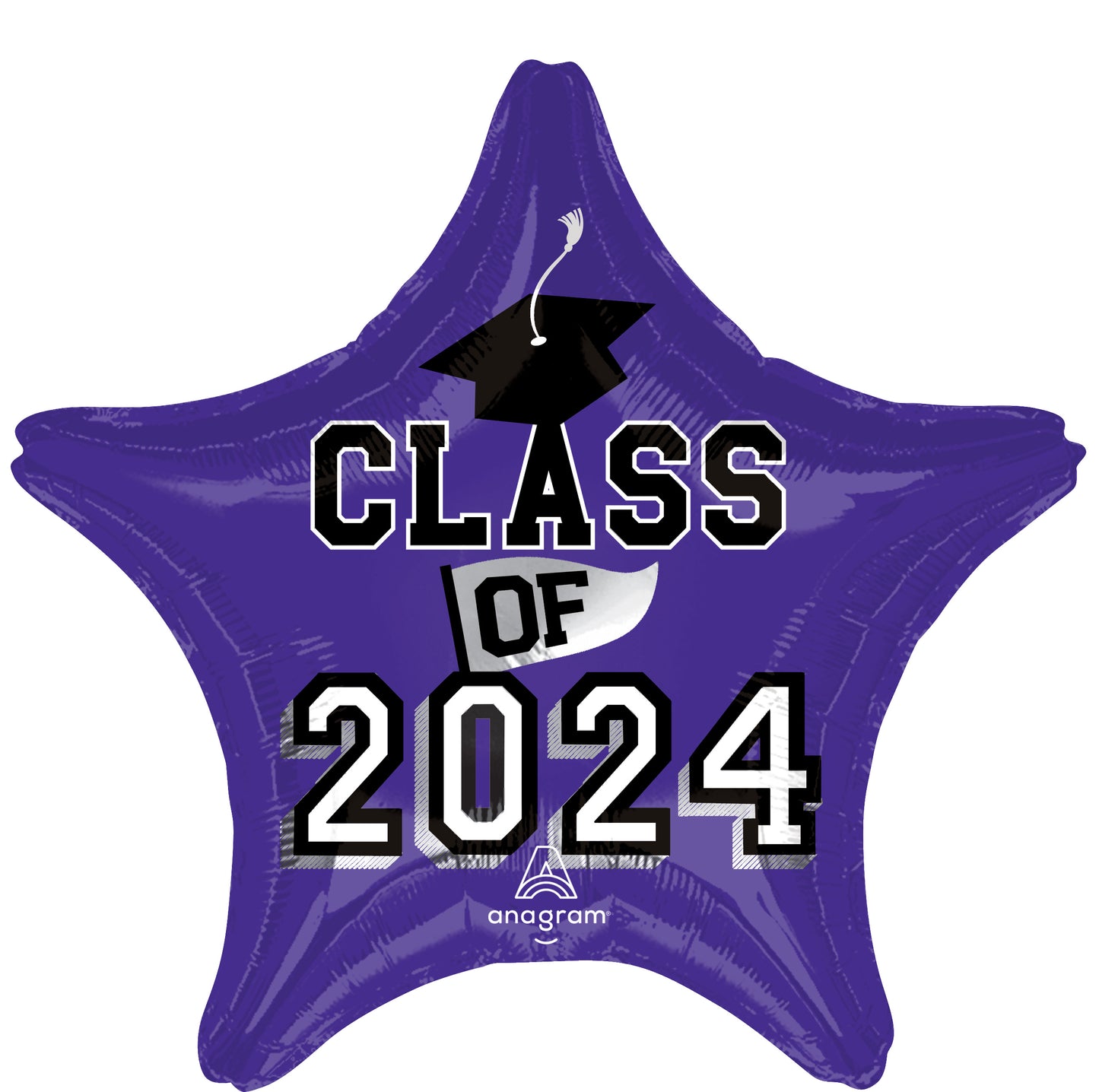 Mylar Graduation Class of 2024 Balloons | 18 Inch