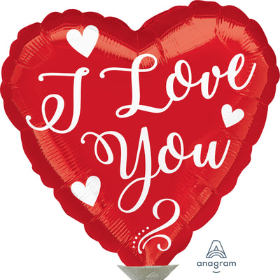 Mylar I Love You Balloons | 09 Inch (AIR-FILL ONLY)