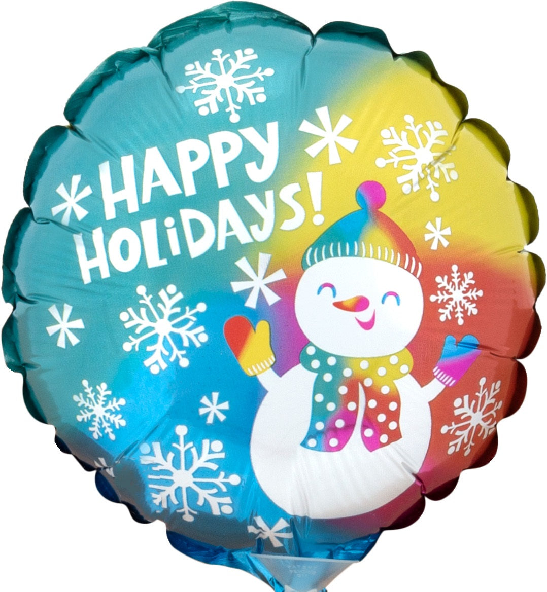 Mylar Christmas / Happy Holidays Balloons | 09 Inch (AIR-FILL ONLY)