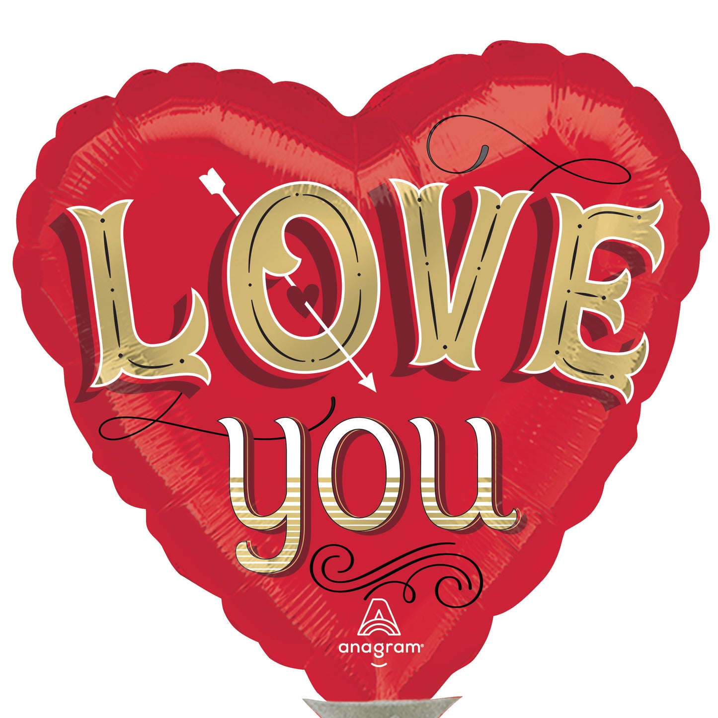 Mylar I Love You Balloons | 09 Inch (AIR-FILL ONLY)