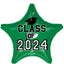 Mylar Graduation Class of 2024 Balloons | 18 Inch