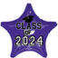 Mylar Graduation Class of 2024 Balloons | 18 Inch