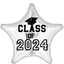 Mylar Graduation Class of 2024 Balloons | 18 Inch