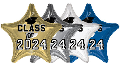 Mylar Graduation Class of 2024 Balloons | 18 Inch